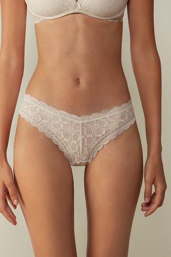 Intimssimi 80s-style Lace Brazilian Natural | USQCS22358