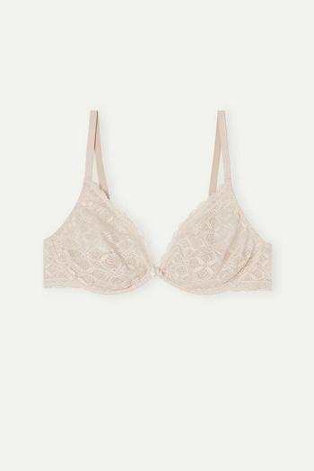 Intimssimi Alessia Balconette Bra in Lace Natural | GUSUC29801