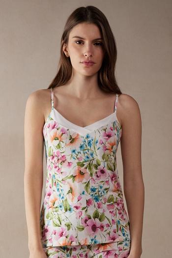 Intimssimi Botanical Lyrics Modal Top White | QUSWA69780