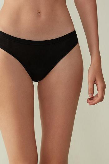 Intimssimi Brazilian Panties in Ultralight Supima® Cotton Black | FUSHY28605