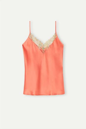 Intimssimi Candy Colors Silk Top Orange | AUSWC63939