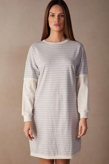 Intimssimi Casual Sunday Long Sleeve Nightshirt White | USXBR13762