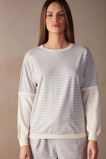 Intimssimi Casual Sunday Long Sleeve Top White | TUSPQ60781