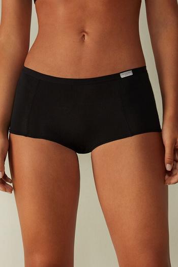 Intimssimi Cotton Boyshorts Black | USDYB96710