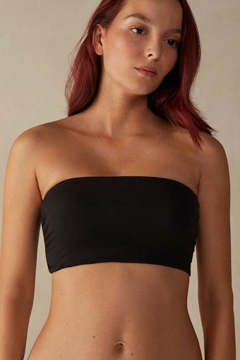 Intimssimi Cotton Bra Top Black | USCVG41537