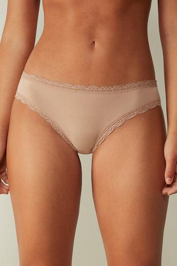 Intimssimi Cotton and Lace Panties Natural | USXBR49377