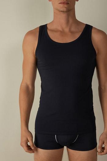 Intimssimi Crew Neck Tank Top Black | USXBR25958