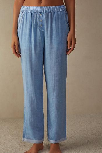 Intimssimi Early in the Morning Cotton Cloth Pants Blue | BUSSO89162