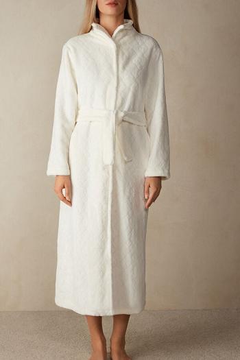 Intimssimi Elegant Night Long Robe White | USDFL69992