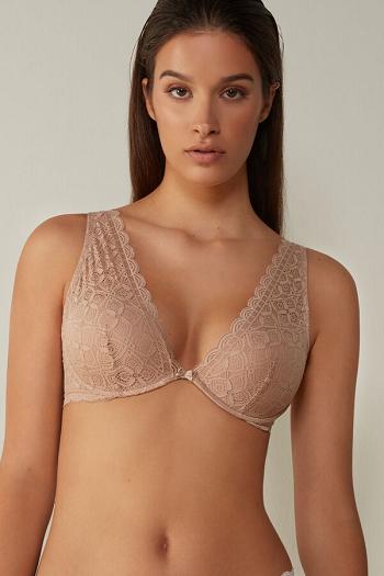 Intimssimi Elena Balconette Bra in Lace Natural | XUSBH87560