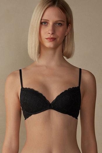 Intimssimi Gioia Super Push-Up Bra in Lace Black | UUSTG85650