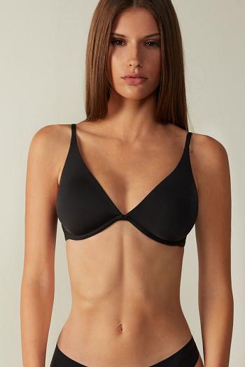 Intimssimi Giulia Balconette Bra in Ultralight Microfiber Black | YUSVQ34635