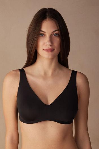 Intimssimi Greta Balconette Bra in Ultralight Microfiber Black | DUSKV44725