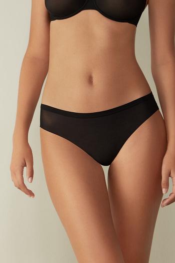 Intimssimi Invisible Touch Brazilian Panties Black | XUSBH95885