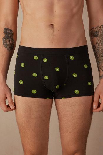 Intimssimi Kiwi Boxers in Natural Fresh Supima® Cotton Black | GUSEC75872