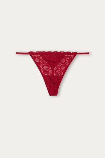 Intimssimi Lace String Thong Red | BUSSD24760