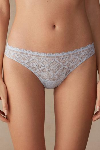 Intimssimi Lace and Microfiber Brazilian Blue | PUSER25137