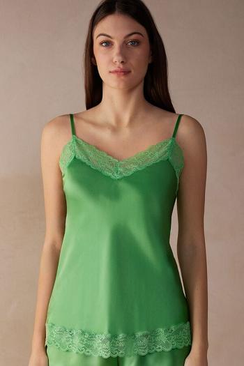 Intimssimi Lace and Silk Top Green | SUSNY25332