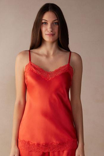 Intimssimi Lace and Silk Top Orange | SUSNY84649