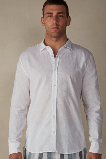 Intimssimi Linen and Cotton Shirt White | AUSWC90913