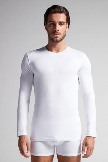 Intimssimi Long-Sleeve Modal-Cashmere Top White | PUSER17523