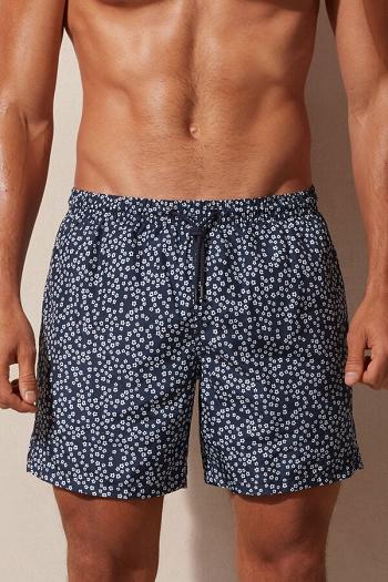 Intimssimi Micro Flower Print Swim Trunks Blue | YUSVQ26476