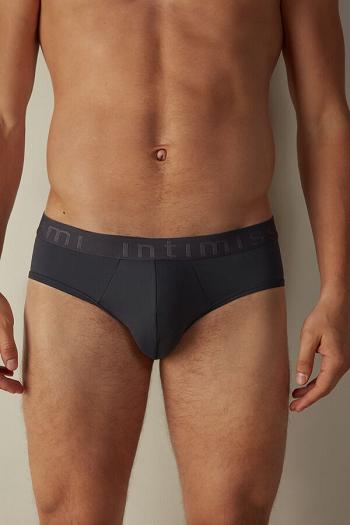 Intimssimi Microfiber Briefs with Logo Detail Grey | BUSSO77943