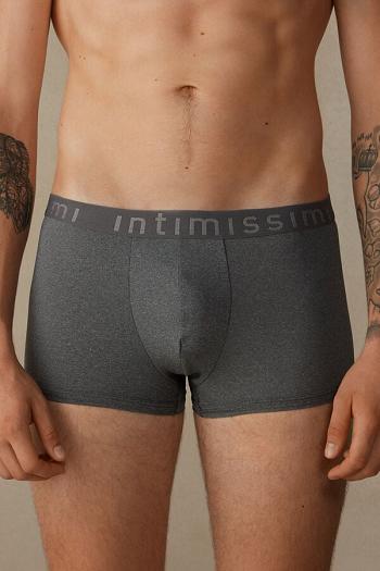 Intimssimi Microfiber Logo Boxer Shorts Dark Grey | USJBT94268