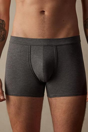 Intimssimi Natural Fresh Supima® Cotton Boxers Dark Grey | DUSVO94902