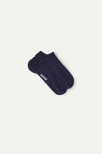 Intimssimi No-show Socks in Supima® Cotton Blue | YUSGT98581