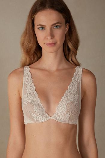 Intimssimi Pretty Flowers Elena Balconette Bra Natural | USQAV63423