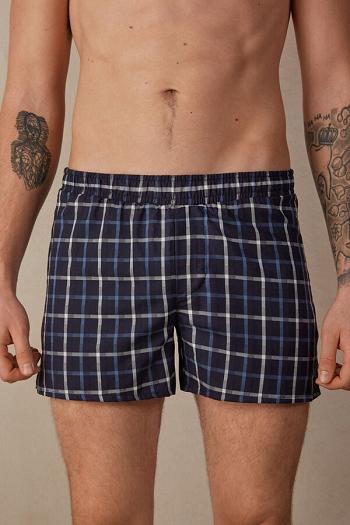 Intimssimi Print Detailed Boxers Blue | USCVG83301