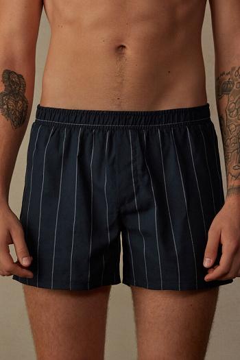 Intimssimi Print Detailed Boxers Blue | USNZX13251