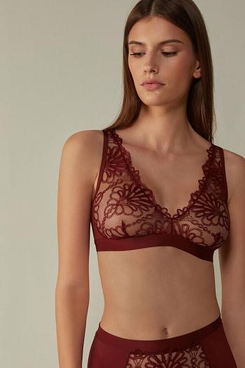 Intimssimi Romantic Life Lara Triangle Bra Red | USDFL18051