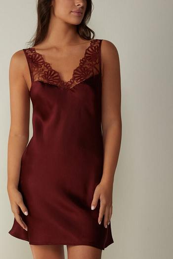 Intimssimi Romantic Life Silk Chemise Red | FUSHY51376