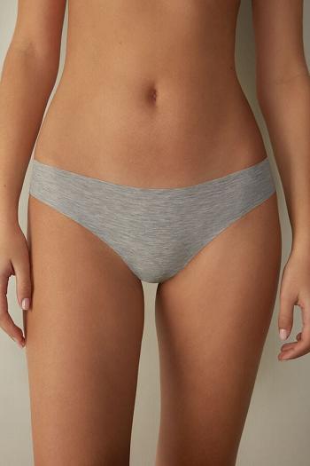 Intimssimi Seamless Supima® Cotton Brazilian Panties Grey | SUSNY74029