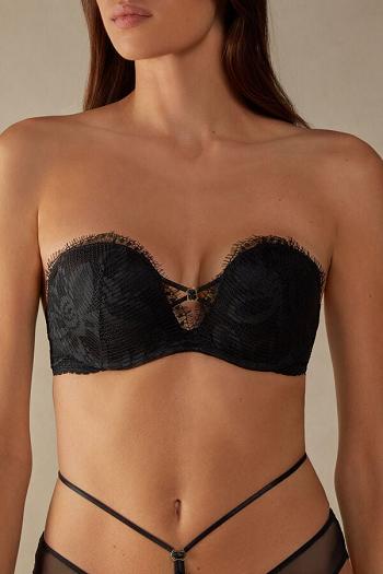 Intimssimi Sensual Unbounded Monica Bandeau Bra Black | UUSND42344