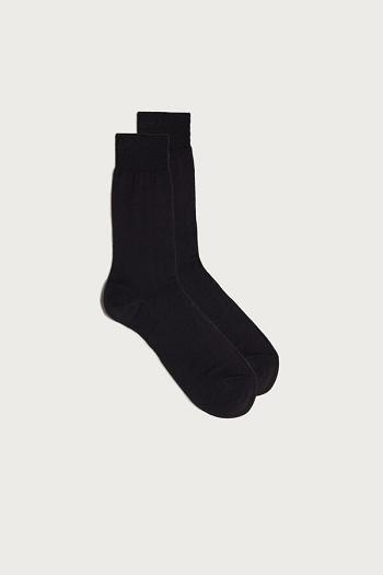 Intimssimi Short Sateen Egyptian Cotton Socks Grey | PUSER45432