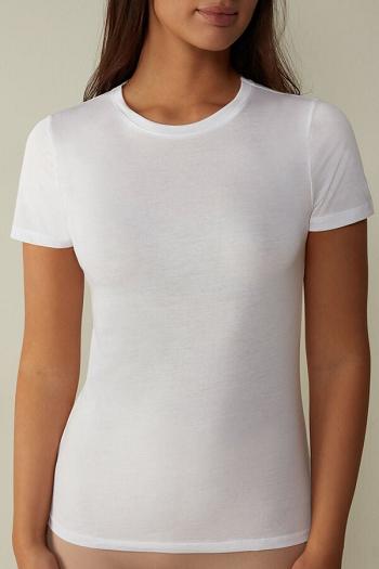 Intimssimi Short-Sleeve T-shirt in Ultrafresh Supima® Cotton White | SUSNY97042