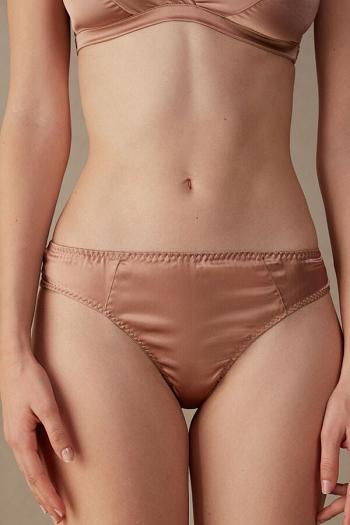 Intimssimi Silk Cheeky Briefs Natural | ZUSNQ43601