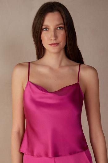 Intimssimi Silk Crop Camisole Pink | USXMI24380