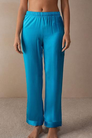 Intimssimi Silk Satin Pajama Pants Blue | AUSDF30263