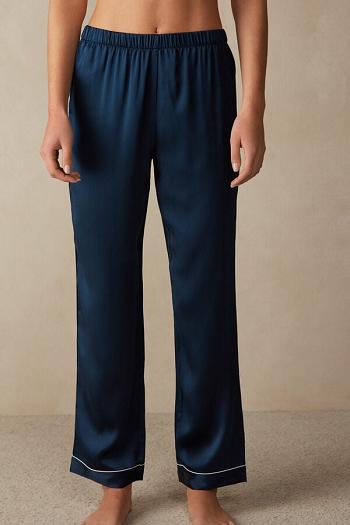 Intimssimi Silk Satin Pajama Pants Blue | USJVR59530