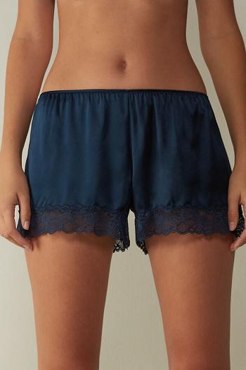 Intimssimi Silk Shorts Blue | YUSVQ63151