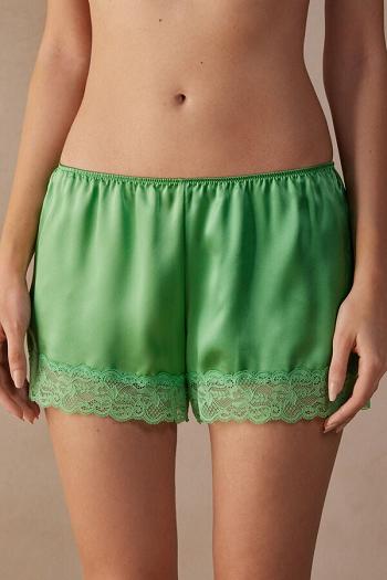 Intimssimi Silk Shorts Green | QUSUV14621