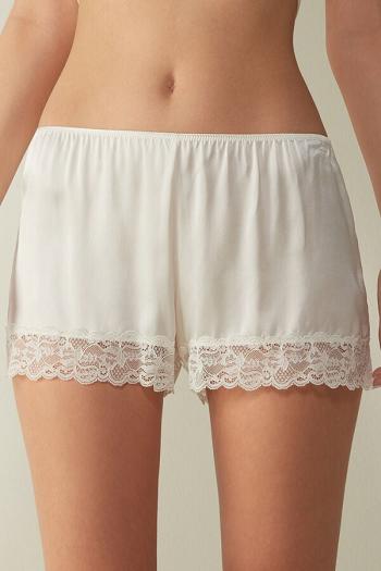 Intimssimi Silk Shorts White | USDFL49223