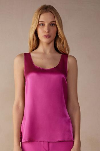 Intimssimi Silk and Modal Tank Top Pink | LUSTR95094