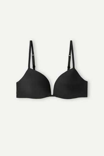 Intimssimi Silvia Push-up Bra in Ultralight Microfiber Black | YUSGT87460