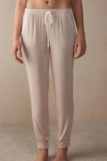 Intimssimi Simple Elegance Full Length Jogger Pants in Modal Pale Pink | AUSDF79126