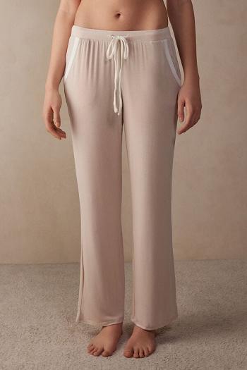 Intimssimi Simple Elegance Full Length Pants in Modal Pale Pink | XUSGW89731